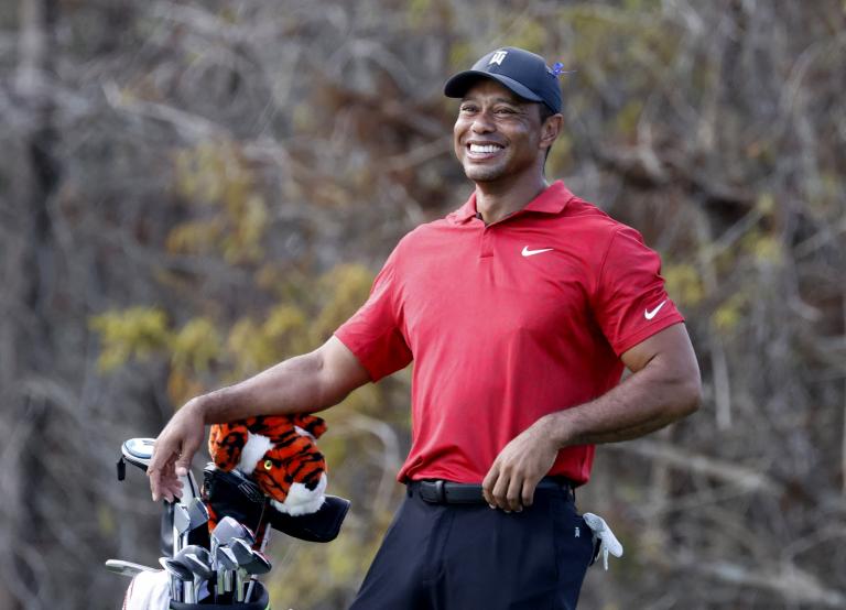 Tiger woods red store golf shirt